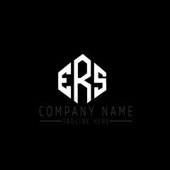 ERS letter logo design with polygon shape. ERS polygon logo monogram. ERS cube logo design. ERS hexagon vector logo template white and black colors. ERS monogram, ERS business and real estate logo. 