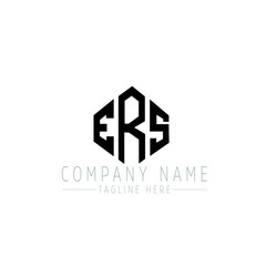 ERS letter logo design with polygon shape. ERS polygon logo monogram. ERS cube logo design. ERS hexagon vector logo template white and black colors. ERS monogram, ERS business and real estate logo. 