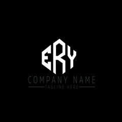 ERY letter logo design with polygon shape. ERY polygon logo monogram. ERY cube logo design. ERY hexagon vector logo template white and black colors. ERY monogram, ERY business and real estate logo. 