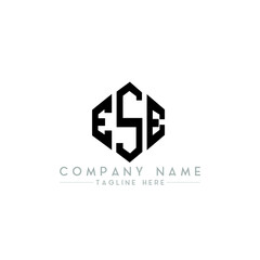 ESE letter logo design with polygon shape. ESE polygon logo monogram. ESE cube logo design. ESE hexagon vector logo template white and black colors. ESE monogram, ESE business and real estate logo.  © mamun25g