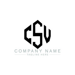 CSV letter logo design with polygon shape. CSV polygon logo monogram. CSV cube logo design. CSV hexagon vector logo template white and black colors. CSV monogram, CSV business and real estate logo. 