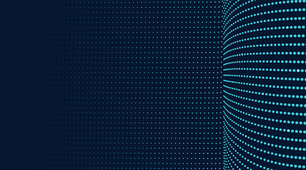 dark blue background with dots pattern, technology theme, big data, nanotechnology, vector illustration