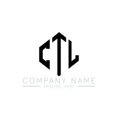 CTL letter logo design with polygon shape. CTL polygon logo monogram. CTL cube logo design. CTL hexagon vector logo template white and black colors. CTL monogram, CTL business and real estate logo. 