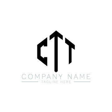 CTT letter logo design with polygon shape. CTT polygon logo monogram. CTT cube logo design. CTT hexagon vector logo template white and black colors. CTT monogram, CTT business and real estate logo. 