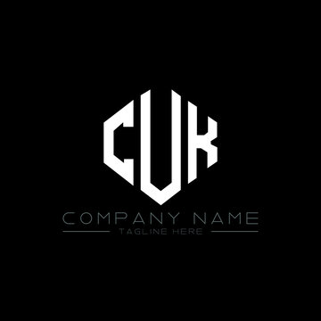 CUK letter logo design with polygon shape. CUK polygon logo monogram. CUK cube logo design. CUK hexagon vector logo template white and black colors. CUK monogram, CUK business and real estate logo. 