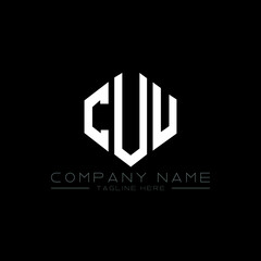 CUU letter logo design with polygon shape. CUU polygon logo monogram. CUU cube logo design. CUU hexagon vector logo template white and black colors. CUU monogram, CUU business and real estate logo. 