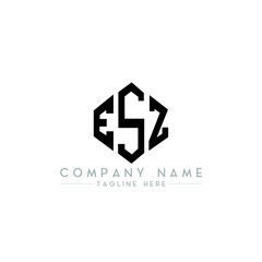 ESZ letter logo design with polygon shape. ESZ polygon logo monogram. ESZ cube logo design. ESZ hexagon vector logo template white and black colors. ESZ monogram, ESZ business and real estate logo. 