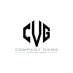 CVG letter logo design with polygon shape. CVG polygon logo monogram. CVG cube logo design. CVG hexagon vector logo template white and black colors. CVG monogram, CVG business and real estate logo. 