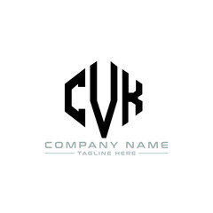 CVK letter logo design with polygon shape. CVK polygon logo monogram. CVK cube logo design. CVK hexagon vector logo template white and black colors. CVK monogram, CVK business and real estate logo. 