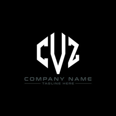 CVZ letter logo design with polygon shape. CVZ polygon logo monogram. CVZ cube logo design. CVZ hexagon vector logo template white and black colors. CVZ monogram, CVZ business and real estate logo. 