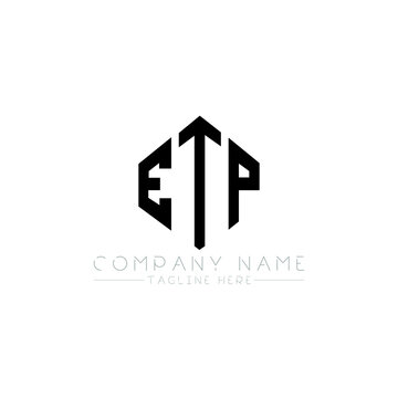 ETP letter logo design with polygon shape. ETP polygon logo monogram. ETP cube logo design. ETP hexagon vector logo template white and black colors. ETP monogram, ETP business and real estate logo. 