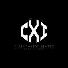 CXI letter logo design with polygon shape. CXI polygon logo monogram. CXI cube logo design. CXI hexagon vector logo template white and black colors. CXI monogram, CXI business and real estate logo. 