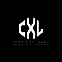 CXL letter logo design with polygon shape. CXL polygon logo monogram. CXL cube logo design. CXL hexagon vector logo template white and black colors. CXL monogram, CXL business and real estate logo. 