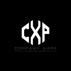 CXP letter logo design with polygon shape. CXP polygon logo monogram. CXP cube logo design. CXP hexagon vector logo template white and black colors. CXP monogram, CXP business and real estate logo. 