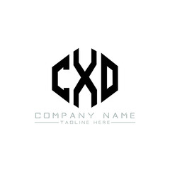 CXO letter logo design with polygon shape. CXO polygon logo monogram. CXO cube logo design. CXO hexagon vector logo template white and black colors. CXO monogram, CXO business and real estate logo. 