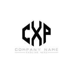 CXP letter logo design with polygon shape. CXP polygon logo monogram. CXP cube logo design. CXP hexagon vector logo template white and black colors. CXP monogram, CXP business and real estate logo. 