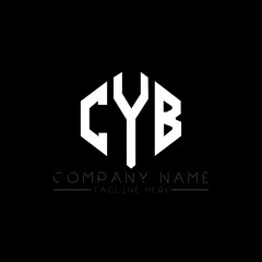Fototapeta premium EYB letter logo design with polygon shape. EYB polygon logo monogram. EYB cube logo design. EYB hexagon vector logo template white and black colors. EYB monogram, EYB business and real estate logo. 