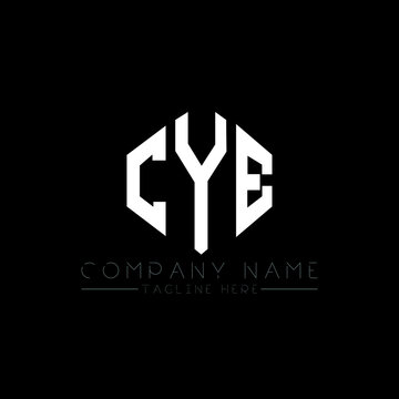 CYE letter logo design with polygon shape. CYE polygon logo monogram. CYE cube logo design. CYE hexagon vector logo template white and black colors. CYE monogram, CYE business and real estate logo. 