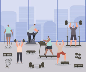gym male group