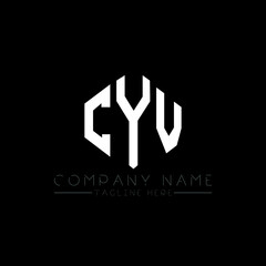 Fototapeta premium CYV letter logo design with polygon shape. CYV polygon logo monogram. CYV cube logo design. CYV hexagon vector logo template white and black colors. CYV monogram, CYV business and real estate logo. 