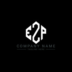 EZP letter logo design with polygon shape. EZP polygon logo monogram. EZP cube logo design. EZP hexagon vector logo template white and black colors. EZP monogram, EZP business and real estate logo. 