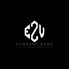 EZV letter logo design with polygon shape. EZV polygon logo monogram. EZV cube logo design. EZV hexagon vector logo template white and black colors. EZV monogram, EZV business and real estate logo. 