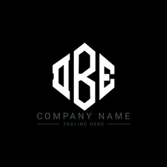 DBE letter logo design with polygon shape. DBE polygon logo monogram. DBE cube logo design. DBE hexagon vector logo template white and black colors. DBE monogram, DBE business and real estate logo. 