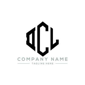 DCL letter logo design with polygon shape. DCL polygon logo monogram. DCL cube logo design. DCL hexagon vector logo template white and black colors. DCL monogram, DCL business and real estate logo. 