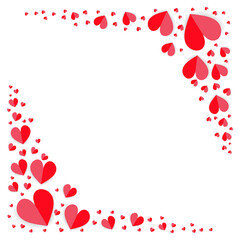 Hearts symbols background for text , isolated on white background , illustration Vector EPS 10