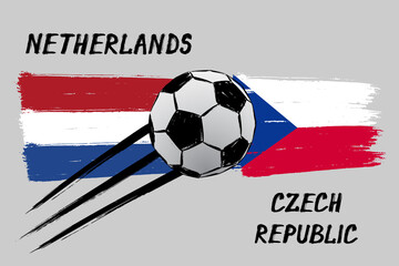 Flags of Wales And Denmark - Icon for euro football championship qualify - Grunge