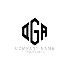 DGA letter logo design with polygon shape. DGA polygon logo monogram. DGA cube logo design. DGA hexagon vector logo template white and black colors. DGA monogram, DGA business and real estate logo. 