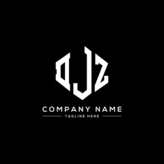 DJZ letter logo design with polygon shape. DJZ polygon logo monogram. DJZ cube logo design. DJZ hexagon vector logo template white and black colors. DJZ monogram, DJZ business and real estate logo. 