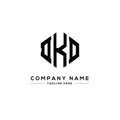 DKD letter logo design with polygon shape. DKD polygon logo monogram. DKD cube logo design. DKD hexagon vector logo template white and black colors. DKD monogram, DKD business and real estate logo. 