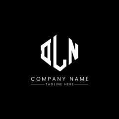 DLN letter logo design with polygon shape. DLN polygon logo monogram. DLN cube logo design. DLN hexagon vector logo template white and black colors. DLN monogram, DLN business and real estate logo. 