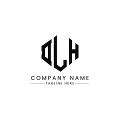 DLH letter logo design with polygon shape. DLH polygon logo monogram. DLH cube logo design. DLH hexagon vector logo template white and black colors. DLH monogram, DLH business and real estate logo. 