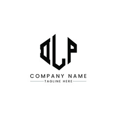 DLP letter logo design with polygon shape. DLP polygon logo monogram. DLP cube logo design. DLP hexagon vector logo template white and black colors. DLP monogram, DLP business and real estate logo. 