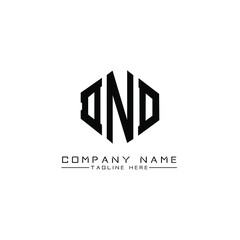 DND letter logo design with polygon shape. DND polygon logo monogram. DND cube logo design. DND hexagon vector logo template white and black colors. DND monogram, DND business and real estate logo. 