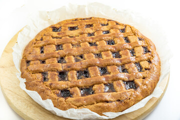 Tasty tart with homemade fig jam