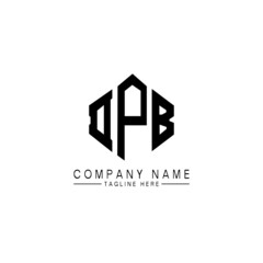 DPB letter logo design with polygon shape. DPB polygon logo monogram. DPB cube logo design. DPB hexagon vector logo template white and black colors. DPB monogram, DPB business and real estate logo. 