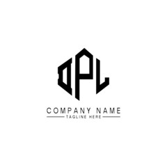 DPL letter logo design with polygon shape. DPL polygon logo monogram. DPL cube logo design. DPL hexagon vector logo template white and black colors. DPL monogram, DPL business and real estate logo. 