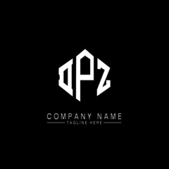 DPZ letter logo design with polygon shape. DPZ polygon logo monogram. DPZ cube logo design. DPZ hexagon vector logo template white and black colors. DPZ monogram, DPZ business and real estate logo. 