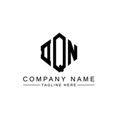DQN letter logo design with polygon shape. DQN polygon logo monogram. DQN cube logo design. DQN hexagon vector logo template white and black colors. DQN monogram, DQN business and real estate logo. 