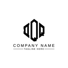 DQQ letter logo design with polygon shape. DQQ polygon logo monogram. DQQ cube logo design. DQQ hexagon vector logo template white and black colors. DQQ monogram, DQQ business and real estate logo. 