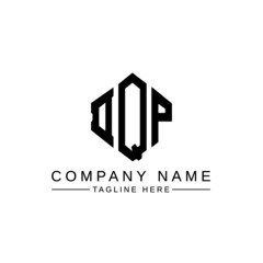 DQP letter logo design with polygon shape. DQP polygon logo monogram. DQP cube logo design. DQP hexagon vector logo template white and black colors. DQP monogram, DQP business and real estate logo. 