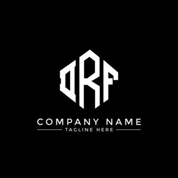 DRF letter logo design with polygon shape. DRF polygon logo monogram. DRF cube logo design. DRF hexagon vector logo template white and black colors. DRF monogram, DRF business and real estate logo. 