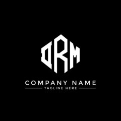 DRM letter logo design with polygon shape. DRM polygon logo monogram. DRM cube logo design. DRM hexagon vector logo template white and black colors. DRM monogram, DRM business and real estate logo. 