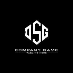 DSG letter logo design with polygon shape. DSG polygon logo monogram. DSG cube logo design. DSG hexagon vector logo template white and black colors. DSG monogram, DSG business and real estate logo. 