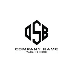 DSB letter logo design with polygon shape. DSB polygon logo monogram. DSB cube logo design. DSB hexagon vector logo template white and black colors. DSB monogram, DSB business and real estate logo. 