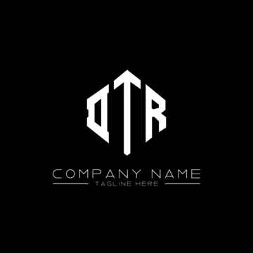 DTR letter logo design with polygon shape. DTR polygon logo monogram. DTR cube logo design. DTR hexagon vector logo template white and black colors. DTR monogram, DTR business and real estate logo.