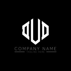 DUD letter logo design with polygon shape. DUD polygon logo monogram. DUD cube logo design. DUD hexagon vector logo template white and black colors. DUD monogram, DUD business and real estate logo. 